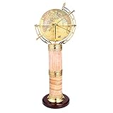 HJHJ globus weltkugel Beleuchtete LED World Globe Light Vintage World Globe Lampe 12,5 Zoll Antike Globen Der Welt Mit Marmorsäulenholzständer erdkugel deko (Color : World Globe)
