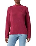 Tommy Hilfiger Damen HAYANA Mock-NK Sweater Pullover, Crimson Ruby, XS
