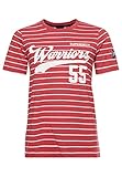Superdry T-Shirt im Schriftstil College Stripe, Soda Pop Red Marl, 40
