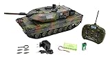 Carson 500907189 Leopard 2A6 – Maßstab 1:16, Ferngesteuerter Panzer, RC Tank, mit Softgun Schussfunktion, Robustes Militärfahrzeug, inklusive Batterie und Fernsteuerung, Licht und S