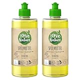 Love Nature Spülmittel Verbena, 940 ml, nachhaltiges flüssiges Geschirrspülmittel gegen Fett, hypoallergener Duft, ohne tierische I