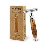 Rasierhobel Damen Und Herren | Safety Razor mit Bambusgriff | Naßrasierer Damen Und Herren | Rasierhobel | Einklingen Rasierer | Zero Waste Produkte | Eco Rasierer Damen und Herren | Bambaw