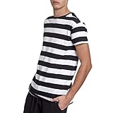 Urban Classics Herren Block Stripe Tee T-Shirt, Mehrfarbig (Black/White 00050), Small (Herstellergröße: S)