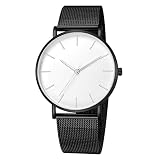 Celucke Armbanduhr Herren Klassisch Minimalistische Uhr, Männer Uhren Quarzuhr Wasserdicht Herrenuhren mit Edelstahl Armb