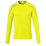 uhlsport Kinder Stream 22 Langarm Trikot, limonengelb/azurblau, 140