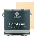 Lignocolor® Holzlasur (2,5L Creme) Holzschutzlasur für Außen & Innen Wasserbasis – Andere Farbtöne verfügb