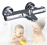 Duscharmatur Thermostat Badewannenarmatur Duschthermostat Mischbatterie Dusche Armatur Brausethermostat Verdicktes PVD-Galvanisieren Anti verbrühen Tap