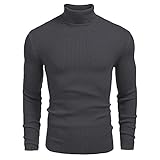 Herren Pullover Pullover Dünne Leichte Langarm Pullover Rollkragen Stricken Einfarbig Für Herbst Und Winter M