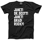 Janet! Herren T-Shirt Dr. Scott! Janet! Brad! Rocky!, Schwarz , XL