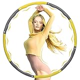 Hulahooping Hula Hoop Reifen Erwachsene, 8 Segmente Abnehmbares Hoola Hoop, Gewichtsreduktion und Massage Fitness Reifen mit Premium Schaumstoff, Pilates-Kreise für Erw