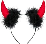 Balinco Teufelsohren Teufel Ohren Haarband Haarreifen Fasching Karneval Halloween Party Kostüm Haarschmuck Stirnband Headwear Hö
