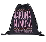 Beutel Hakuna Matata Mimosa Blumen Sommer Turnbeutel Gym Bag Gymsack Sack Rucksack Hipster Festival Tasche Jutebeutel Sack Loomiloo¨