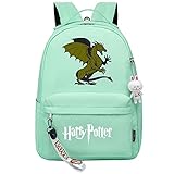 MMZ Hogwarts Druck Rucksack, College Style Book Bag 8 ~ 16 Jahre alt Kind Geburtstagsgeschenk Rucksack Grün （#17）