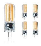 g4 led 230V Stiftsockellampe dimmbar kaltweiß, 5er Pack, 5W Ersetzt 40W leuchtmittel,400lm,6500K,COB,LED Lampen,Stiftlampe. Bitte Beachten 230V Leuchtmittel nicht geeignet für 12V Trafo Lamp