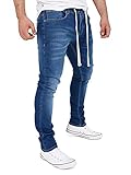 Yazubi Jogger Herren Jeans Jogginghose Jogg Männer Cargo Pant Jeggings Jungen Sweathose Jeansoptik Steve, Blau (Insignia Blue 194028), W32/L34