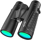 KIPTOP Fernglas 12x42 Ferngläser Ultrasharp Robust Teleskop Wasserdicht Feldstecher FMC-Linse für Vogelbeobachtung,Wandern, Jagd, Safari Geräte Tragetasche, Tragegurt und Smartphone-Adap