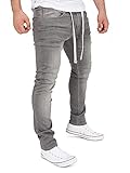 Yazubi Herren Sweathose in Jeansoptik Steve, Grau (Brushed Nickel 185102), W32/L32