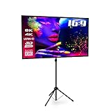 ESMART Expert X-Type Ultralightweight Stativ-Leinwand [Größenauswahl] 221 x 125 cm (100') 16:9 | Heimkino Beamer LCD LED | Schneller Aufbau | Vormontiertes Stativ | Trag