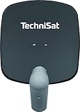 TechniSat SATMAN 45 - Satellitenschüssel für 2 Teilnehmer (45 cm Sat Spiegel mit Wandhalterung und UNYSAT-Twin-LNB im Wetterschutz-Gehäuse) g