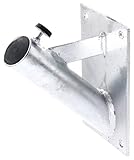 GAH-Alberts 639815 Halter für Fahnenmasten | zur Befestigung an der Wand | feuerverzinkt | für Rohr-Ø: 42