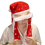 Weihnachtsmütze Kawaii Lustige Hüte, Schneeflocke Plüsch Mütze mit Beweglichen Ohren Niedliche Plüsch Weihnachten Partyhut Stirnband Airbag-Kappe Ohr Plüsch Tier Ohr Hut Spielzeug für kinder Geschenk