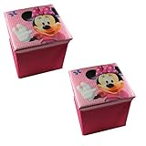 Delta Children's Products 2er Set Disney Minnie Mouse Canvas Spielzeugkiste Aufbewahrungsbox