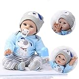 ZIYIUI Reborn Baby Puppe 22''/55cm Lebensecht Weiches Silikon Vinyl Handgemachte Reborn Baby Junge Neugeborenes Reborn Toddlers Junge Mädchen Spielzeug Weihnachts Geschenk