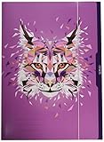 herlitz 50027965 Sammelmappe, A3, Motiv: Wild Animals Luchs, 1 Stück