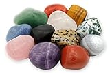 METAVIO 12 Stück ausgewählte natürliche Edelsteine im Beutel | Farbenfrohes Steine-Set zum Sammeln und Entdecken, für Kinder, als Heilsteine und Handschmeichler, zur Dekoration oder als Give-away