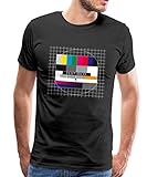 Spreadshirt TV Testbild Fernseher Retro Männer Premium T-Shirt, XXL, Schw