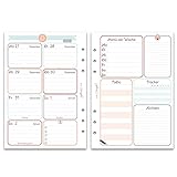 SinnWunder® Premium-Kalendereinlagen - Wochenplan mit 1 Woche auf 2 Seiten - HappySinn - 2022 - Din A5