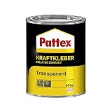 Pattex Kraftkleber Transparent, extrem starker Kleber für höchste Festigkeit, Alleskleber für den universellen Einsatz, hochwärmefester glasklarer Klebstoff, 1 x 650g