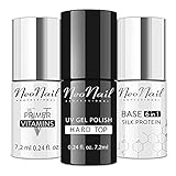 NEONAIL Set Hard Top 7,2 ml + Base Silk Protein 7,2 ml + Primer Vitamins säurefreies Präparat 7,2