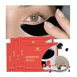 Augenmaske Dark Circle Eye Pad Augenmaske Hyaluronsäure Collagen Black Pearl Essence Augenklappe Schwellungen Augenpad Gel 5PC