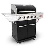 Nexgrill 5B Classic Gasgrill I 5 + 1 Brenner Gas Grill mit 800° Infrarotbrenner und Gourmet Plus Grillrostsystem I Grillwagen mit Thermometer und Seitenablage I Gasgriller mit Gusseisen G