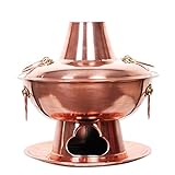 EWDF Kupfer-heißer Topf-Kohle-Kupfer-Hottopf Alter Peking Shabu-Shabu-Kupfer-Hottopf-altmodischer Feuerkessel, einklapper Topf, freies 8-teiliges Set 34
