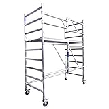 Alumexx FS 100 A-X Klappgerüst - Mit Luke - Aluminium - Baugerüst - Klappgerüst - Malergerüst - Arbeitsgerüst - Fahrbar - 4m Arbeitshö