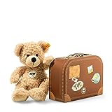 Steiff Teddybär Fynn im Koffer - 28 cm - Teddy Kuscheltier für Kinder - beweglich & waschbar - beige (111471)