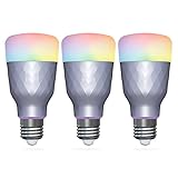 Smarte E27 LED Lampe Smarte WLAN Glühbirne 3 PCS - bis zu 16 Millionen Farben, Kompatibel mit Alexa, Google Assistant, steuerbar via App, Kein Hub notwendig