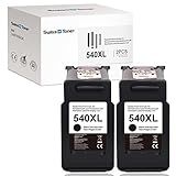 SWISS TONER Kompatibel mit Canon PG-540XL 540 XL Druckerpatronen für Canon PIXMA MG4250 TS5150 TS5151 MX395 MX475 MG2150 MG2250 MG3150 MG4150 (Schwarze*2)