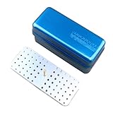 Healifty Autoklav Sterilisator Fall 72 Löcher Dental Desinfektion Halter Box für Mundpflege Werkzeuge (Blau)
