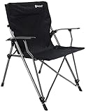 Outwell 470044 Goya Campingstuhl mit einer Tragkraft von 100 Kg, Schwarz, 13 x 30 x 110 cm,