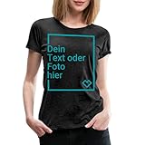 Spreadshirt Personalisierbares T-Shirt Selbst Gestalten mit Foto und Text Wunschmotiv Frauen Premium T-Shirt, L,