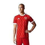 adidas Herren Russland Heim Replica Trikot, Scarlet/White, M