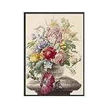 XXCCHH Vintage Poster Pflanze Botanische Blume Leinwand Wandkunst Ästhetische Malerei Und Drucke Moderne Wohnzimmer Galerie Dekor Bilder 50x70cmx1 Kein R