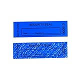 100 Stück Nicht-transfer Typ Sicherheitsetiketten VOID Sticker, TamperSeals Group - Siegeletiketten Sicherheitssiegel Tamper Evident Security Seal (Blau, 25 x 85 mm, Seriennummer)
