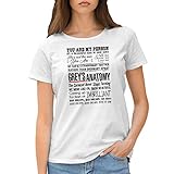 Greys Anatomy Lover Art Damen Weißes T-Shirt Size XXL