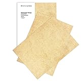 Betterpress® 100 Blatt Vintagepapier, DIN A4 – Altes Retro Papier beidseitig hochwertige 120g Qualität – Mittelalterliches Briefpapier marmoriert - als Schatzkarte, Urkunde, Speisek