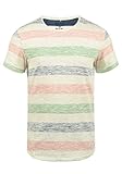 Blend Efkin Herren T-Shirt Kurzarm Shirt Mit Streifen Und Rundhalsausschnitt, Größe:XXL, Farbe:Denim Blue (74646)