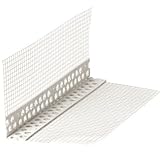 bauFIT Gewebeeckwinkel 8cm x 12cm x 2m | Gewicht: 165g/m² | Alkalibeständig | Glasfaser-Gewebe mit PVC-Ecken | 50 Stäbe | 100m Armierungsgewebe | Hohe Reißfestigkeit | Schiebefest & Impräg